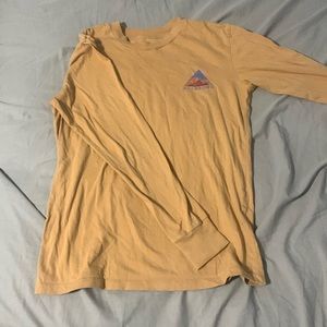 Billabong vintage fitted orange and white long sleeve tee shirt graphic tee